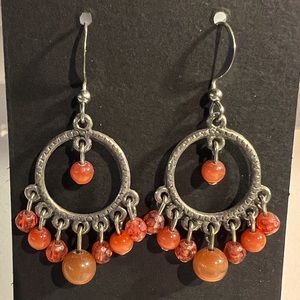 Stunning cats eye dangle hoops